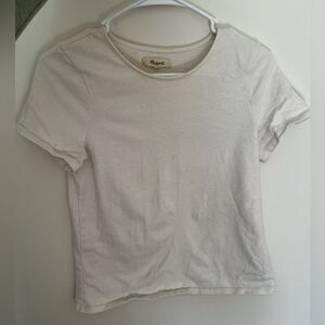 Madewell Cream Shrunken Tee